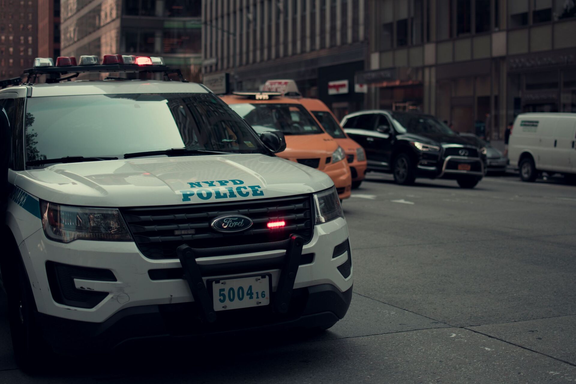 Police car parked