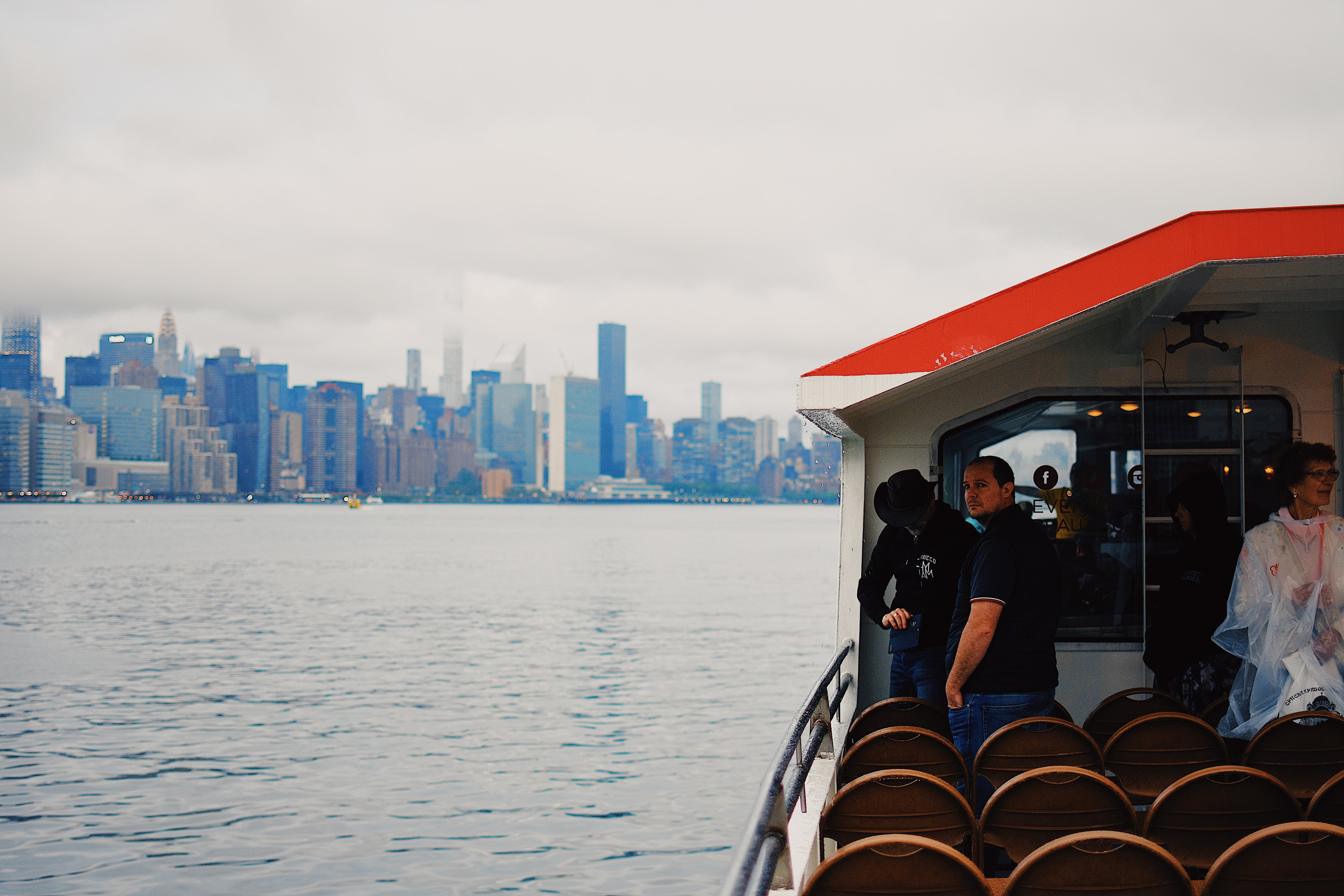 Photo towards the skyline from a boat